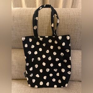 IKEA Black and White Dot Tote Bag